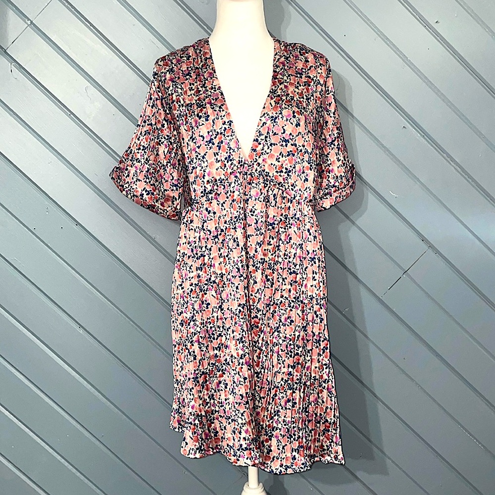 Lulu's Blush Pink Floral Print Mini Dress - Picture 2 of 11